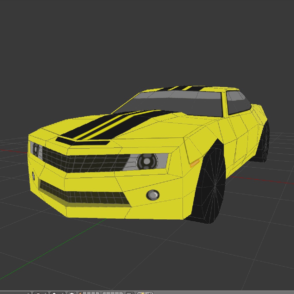Camaro, Car, Low-Mid Poly, Hand Painted preview image 1